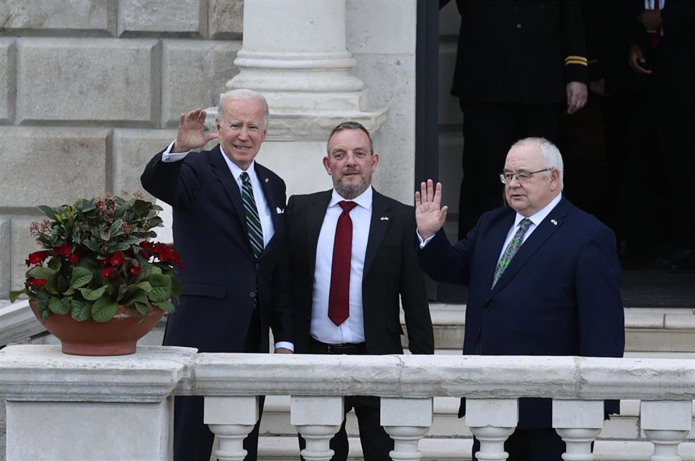 El presidente de Estados Unidos, Joe Biden, en el Parlamento irlandés