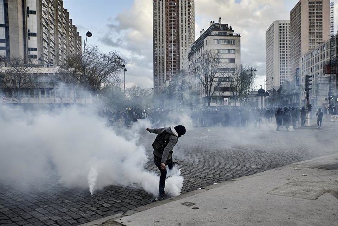 Protestas en Francia contra la reforma de las pensiones (Archivo)