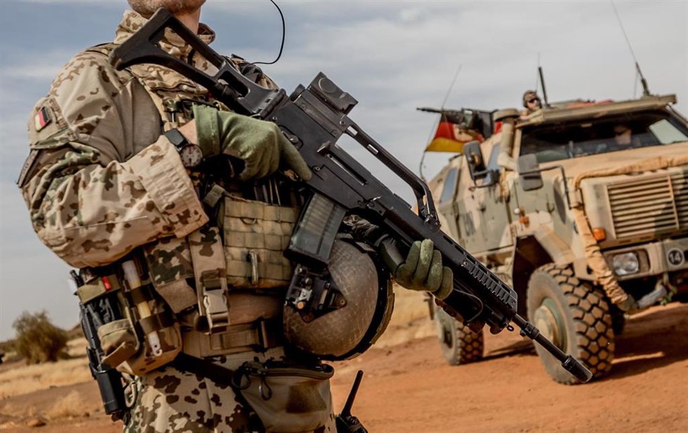 Archivo - Un militar alemán en Gao, Malí