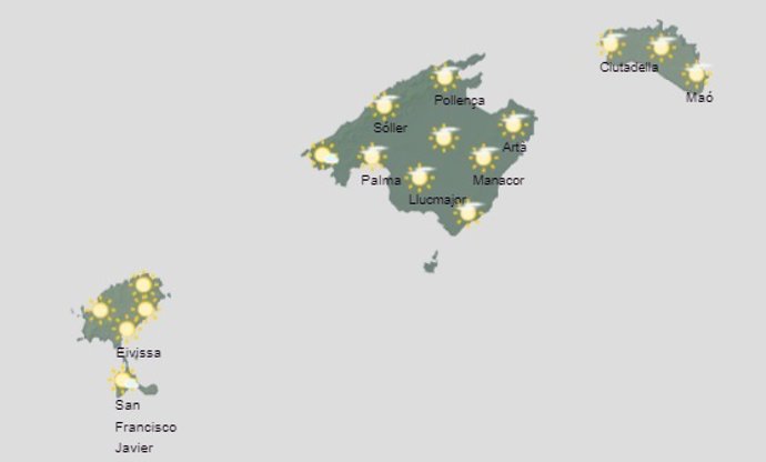 El tiempo hoy viernes, 14 de abril, en Baleares.