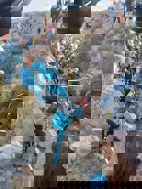 Beatriz Flamini abandona la cueva de Motril (Granada) en la que ha permanecido 500 días: "Una experiencia insuperable"