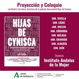 Cartel de la proyección del documental' Hijas de Cynisca'