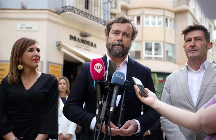 El portavoz del grupo parlamentario Vox, Iván Espinosa de los Monteros, en Málaga.