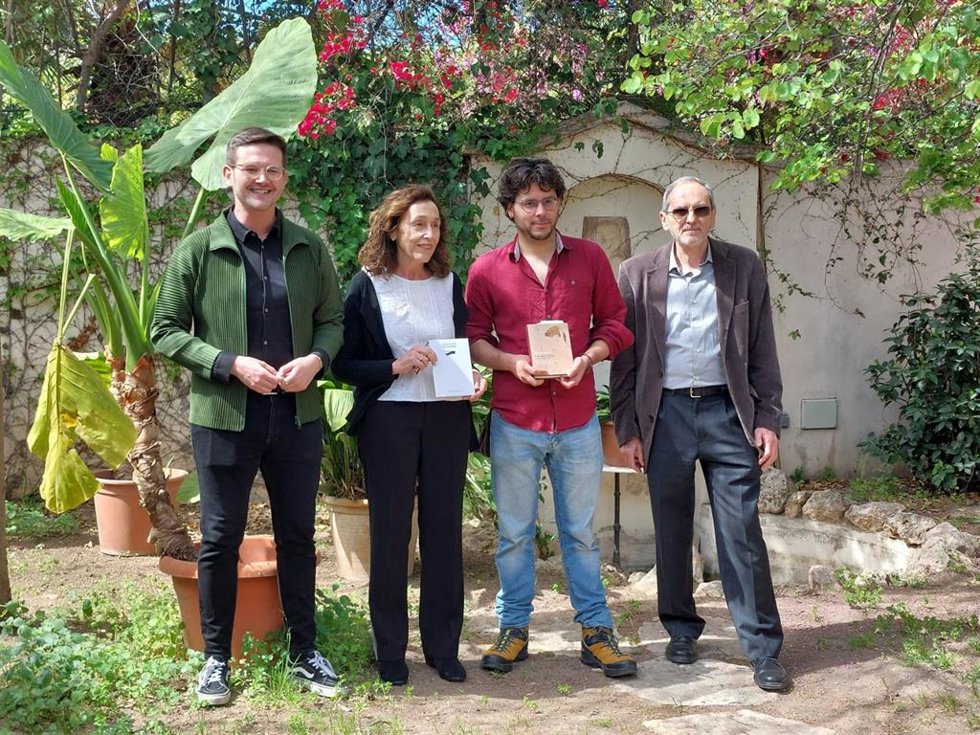 (I-D) El Presidente De La AELC, Sebast Portell; La Poeta Rosa Font Massot, Premi Josep Maria Llompart; El Traductor Eloi Creus, Premi Rafel Jaume, Y El Vicepresidente De La AELC En Baleares, Pere Gomila