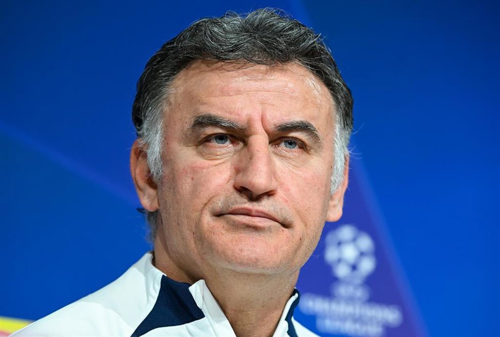 Archivo - El entrenador del Paris Saint-Germain, Christophe Galtier, durante una rueda de prensa. 