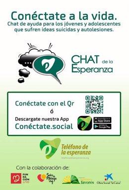 Cartel del Chat de la Esperanza Málaga