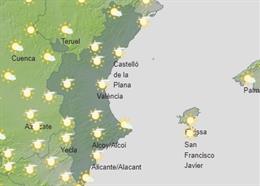 Predicción del tiempo para este sábado 15 de abril en la Comunitat Valenciana