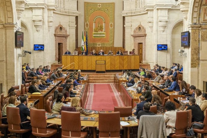 El Pleno del Parlamento andaluz, en una foto de archivo.