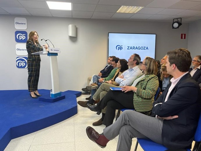 Natalia Chueca durante su intervención en el Comité Ejecutivo Provincial