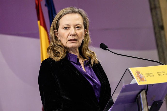 Archivo - La delegada del Gobierno contra la Violencia de Género, Victoria Rosell, comparece para dar a conocer los datos de 2022 de violencia machista y del 016, en el Ministerio de Igualdad, a 25 de enero de 2023, en Madrid (España). Rosell también va