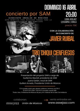 Presentación oficial en Sevilla del Sindicato Andaluz de Músicos con conciertos de Javier Ruibal y Chiquie Cienfuegos