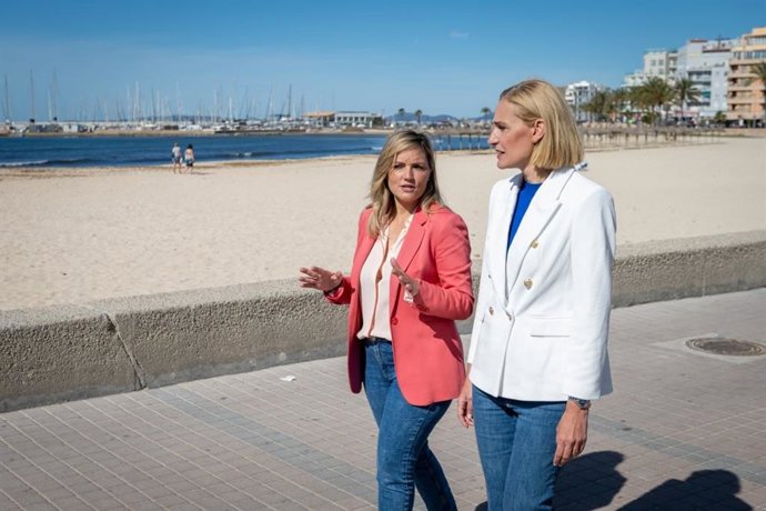 Guasp y Pomar, durante su visita a Playa de Palma.