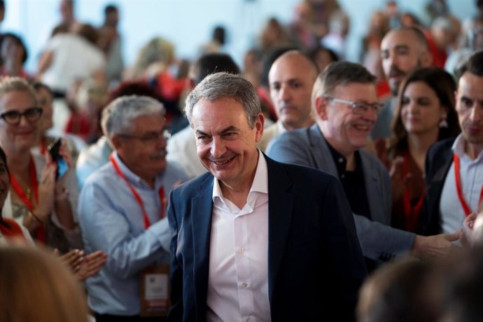 L'expresident del Govern central, José Luis Rodríguez Zapatero, a la Conferncia Municipal del Partit Socialista, a la Ciutat de les Arts i la Cincia, a Valncia