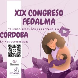 Cartel del XIX Congreso de la Federación Española de Asociaciones pro-Lactancia Materna.