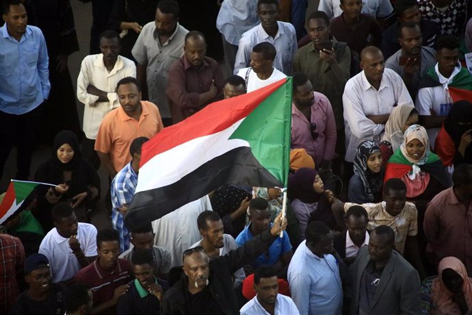 Archivo - Imagen de archivo de protestas en Sudán 