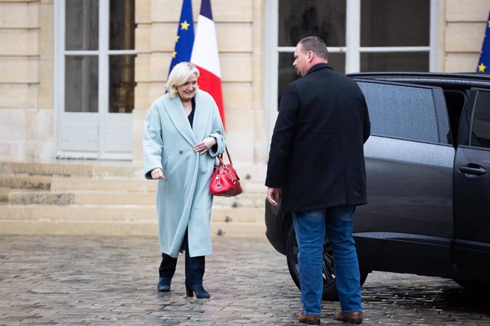 La líder del partido ultraderechista francés Agrupación Nacional, Marine Le Pen
