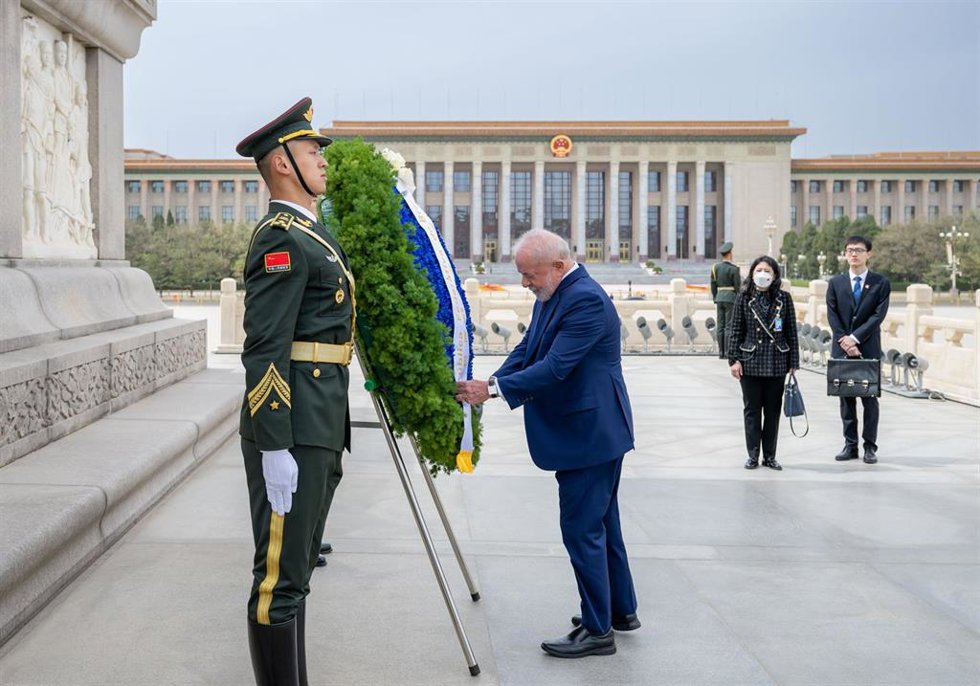 El presidente de Brasil, Luiz Inácio Lula da Silva, durante su reciente visita a Pekín