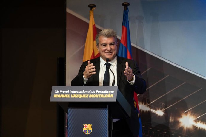 Archivo - El presidente del FC Barcelona, Joan Laporta