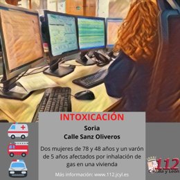 Gráfico elaborado por el 112 con dados de la intoxicación por gas en una vivienda de Soria