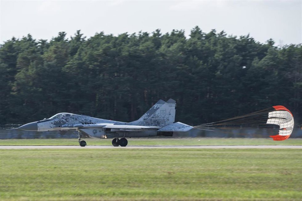 Archivo - MIG-29 de la Fuerza Aérea de Eslovaquia. 