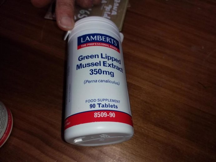 Archivo - El complemento alimenticio 'Green Lipped Mussel Extract 350 mg', de la marca Lamberts.