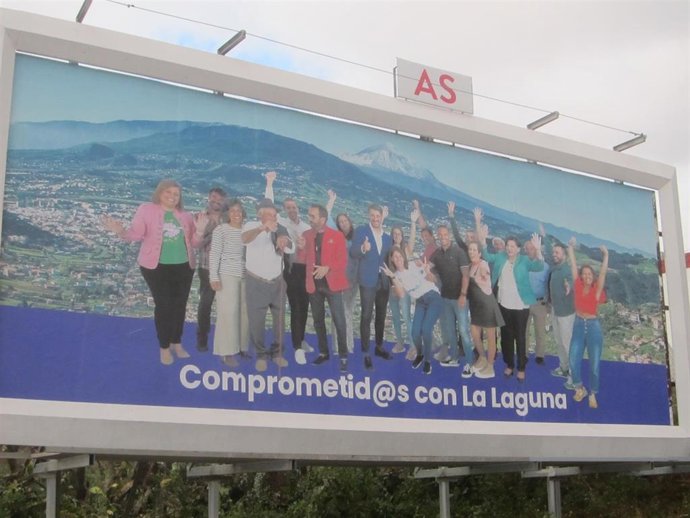 Valla electoral del PSOE de La Laguna