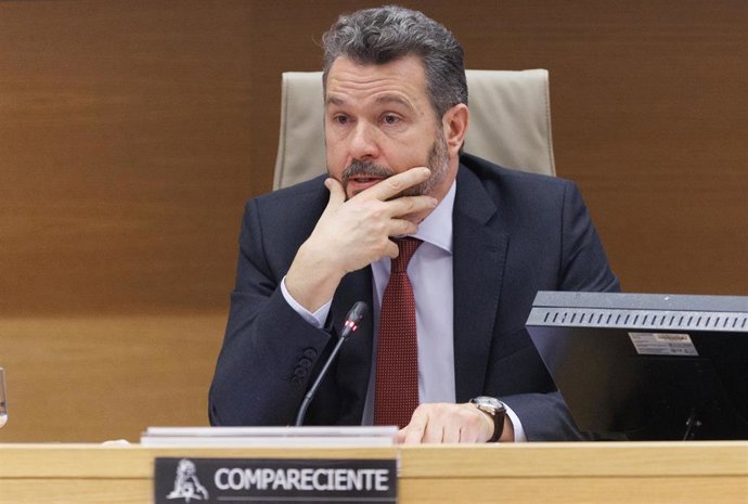 Archivo - El presidente de la Comisión Nacional del Mercado de Valores (CNMV), Rodrigo Buenaventura, comparece durante la Comisión de Asuntos Económicos y Transformación Digital, a 21 de febrero de 2023, en Madrid (España). Durante su intervención ha in