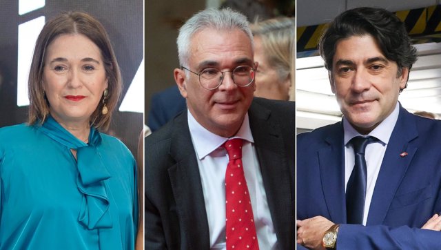 Los consejeros regionales Marta Rivera de la Cruz (Cultura, Turismo y Deporte), Carlos Izquierdo (Administración Local y Digitalización) y David Pérez (Transportes e Infraestructuras)