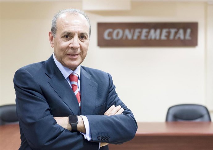 Archivo - El presidente de Confemetal, José Miguel Guerrero.