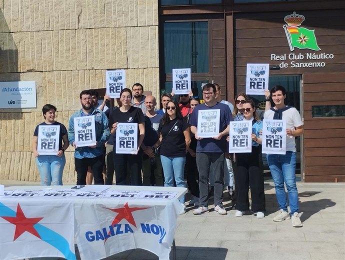 Galiza Nova contra la visita del rey emérito Juan Carlos I en Sanxenxo