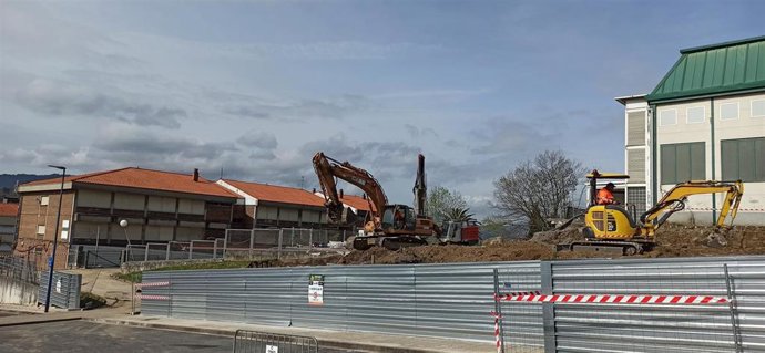 Obras de construcción de un colegio