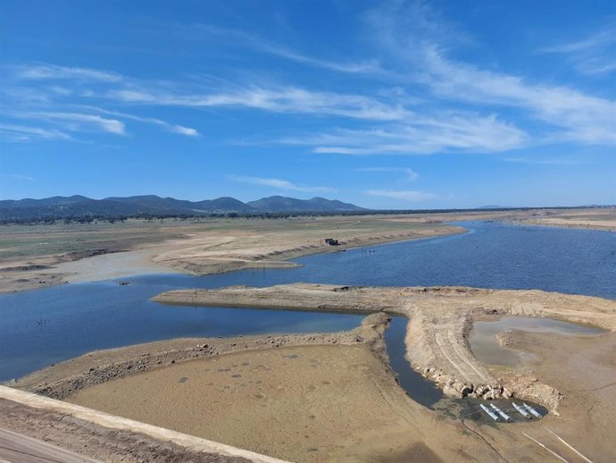 Embalse de Sierra Boyera visto desde la presa, en el Norte de Córdoba, en el pasado mes de marzo.