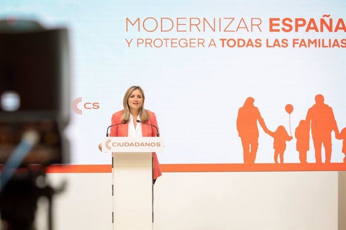 Portavoz nacional de Ciudadanos, Patricia Guasp, en rueda de prensa
