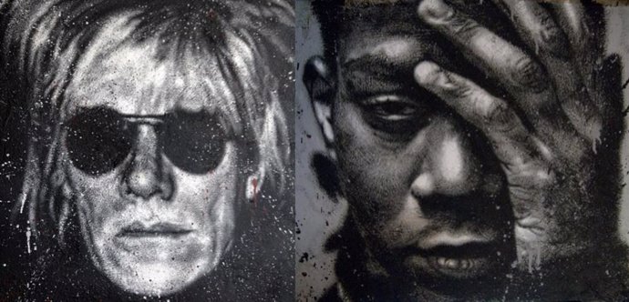 Portraits of Andy Warhol and Jean-Michel Basquiat thierry Ehrmann - Courtesy Musée LOrgane /  La Demeure du Chaos - Abode of Chaos