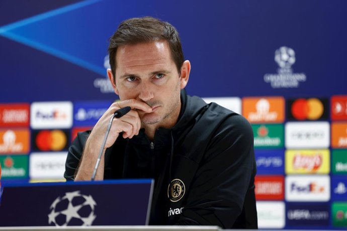 El entrenador del Chelsea, Frank Lampard, en rueda de prensa.