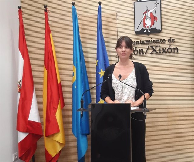 Archivo - Laura Tuero, portavoz de Podemos-Equo Xixón