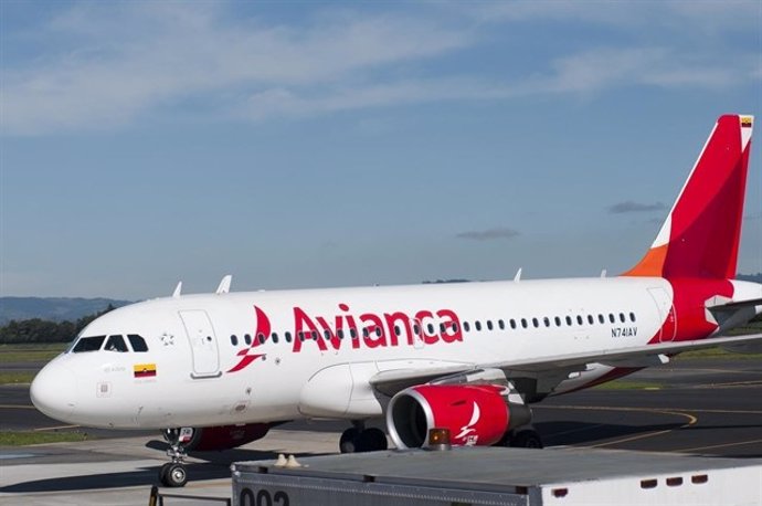 Archivo - Avión de Avianca