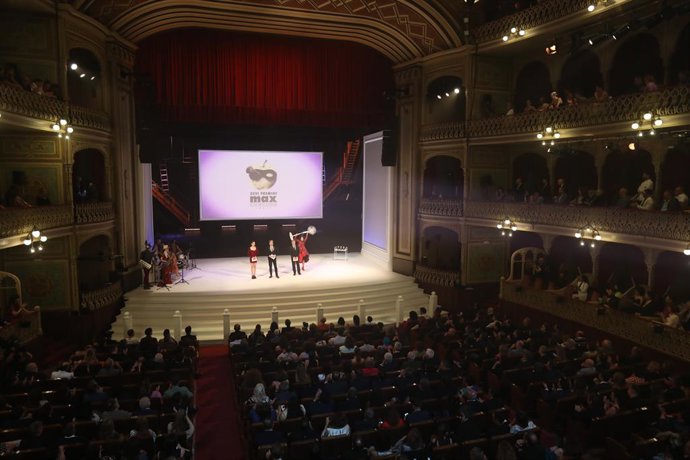 Detall del Gran Teatre Falla durant la cerimnia d'entrega dels XXVI Premis Max de les Arts Escniques en el Gran Teatre Falla, a 17 d'abril de 2023 a Cadis (Andalusia, Espanya). 