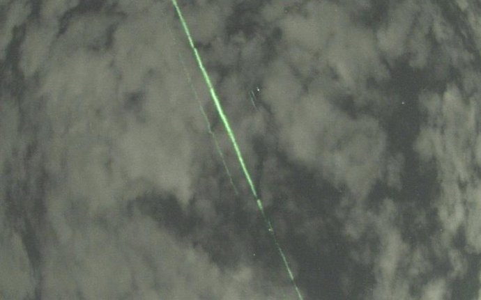 Captación del rayo láser del satélite ICESat-2