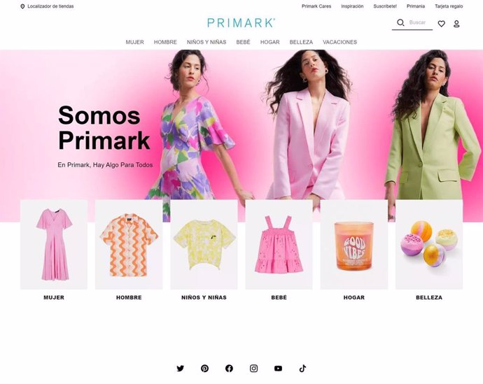 Primark lanza su nueva página web en España