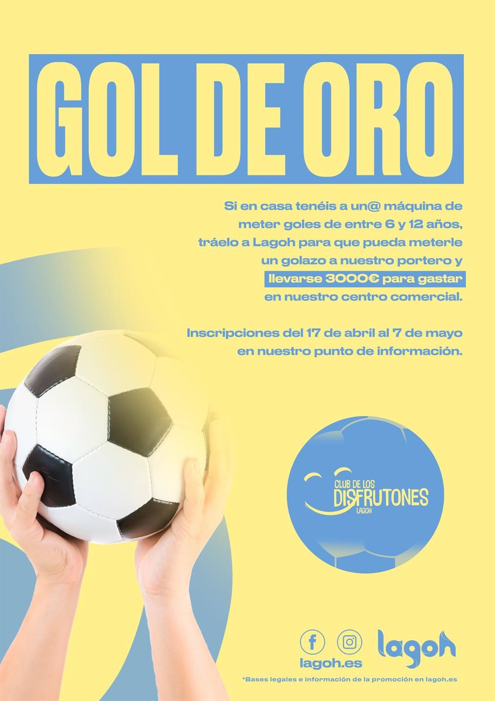 Cartel de la competición 'Gol de oro'.