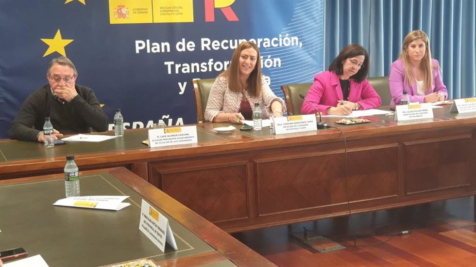 La delegada del Gobierno en Castilla y León, Virginia Barcones, en rueda de prensa.