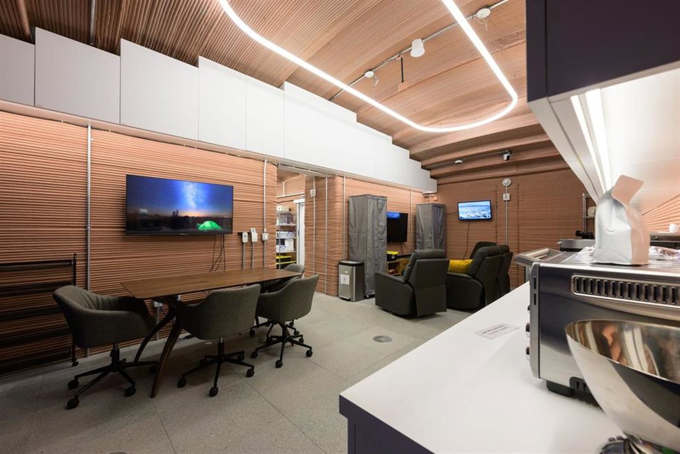Interior del hábitat marciano simulado por la NASA