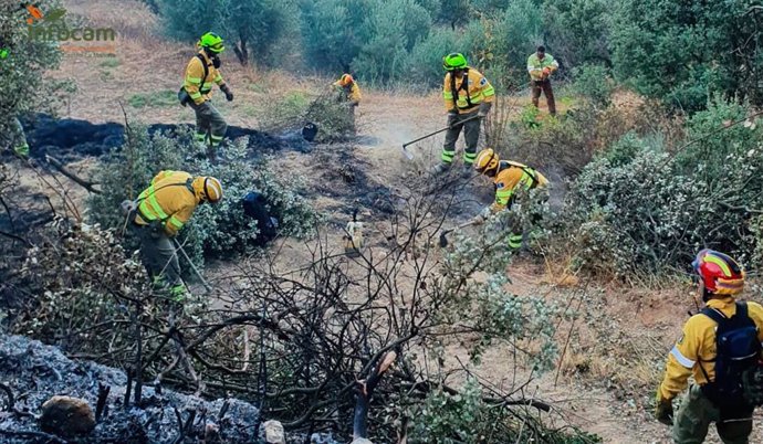 Archivo - Incendio en Moropeche, en Yeste (Albacete)