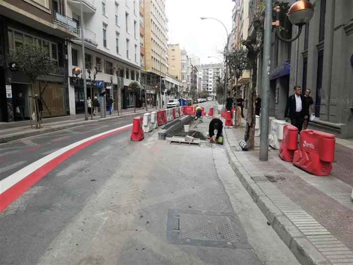 Obras en Avenida de Portugal a día 31 de marzo de 2023