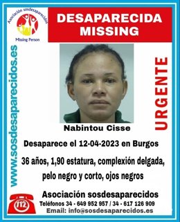 Buscan a Nabintou Cisse, desaparecida en Burgos el pasado miércoles.