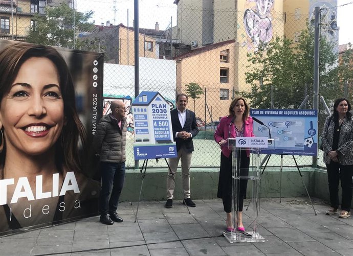 La candidata del PP a la Alcaldía de Zaragoza, Natalia Chueca,