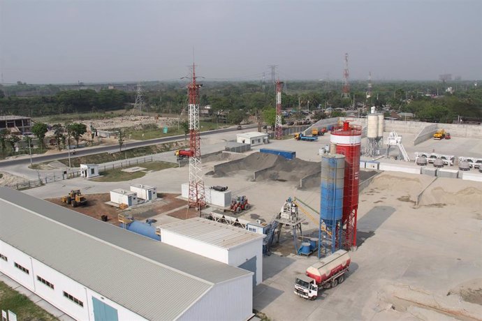 Primera fase de construcción de la central nuclear de Rooppur (Bangladesh), en marzo de 2017.