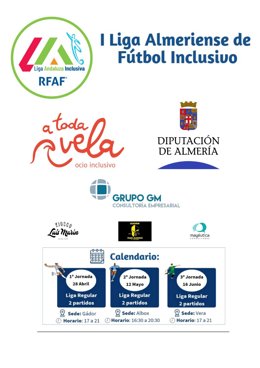 Cartel de la I Liga Almeriense de Fútbol Inclusivo.