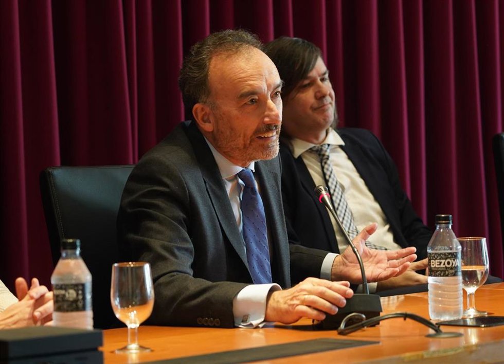 Archivo - El juez Marchena durante la conferencia en el salón de actos de la facultad de Derecho de la Universidad de Sevilla a 13/01/2020